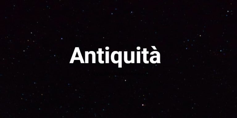 Antiquità